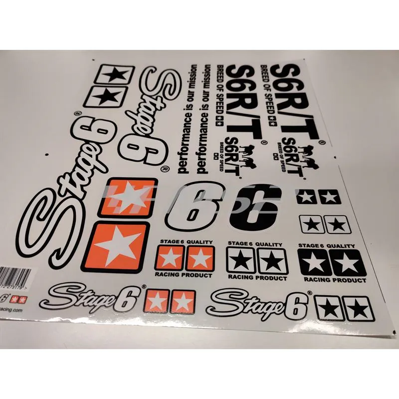 S6-0502/S Kit adesivi grandi Stage6 nero