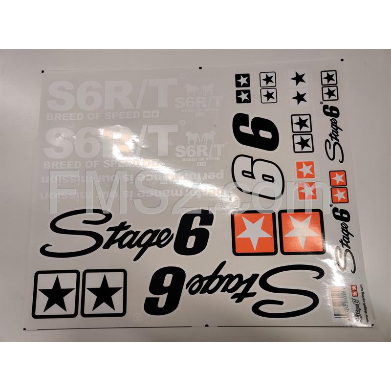 S6-0502/W Kit adesivi grandi Stage6 bianco, ricambio S60502W s6-0502/w