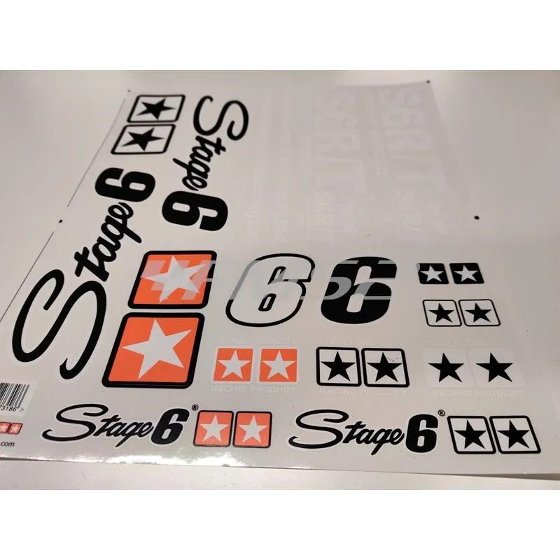S6-0502/W Kit adesivi grandi Stage6 bianco