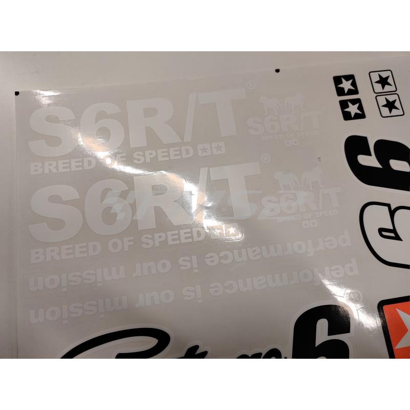 S6-058804/WH Kit adesivi carena stage6 di colore arancione e bianco per Hm  50 prodotte dal 2006 in poi versione motard ed enduro, ricambio S6058804WH