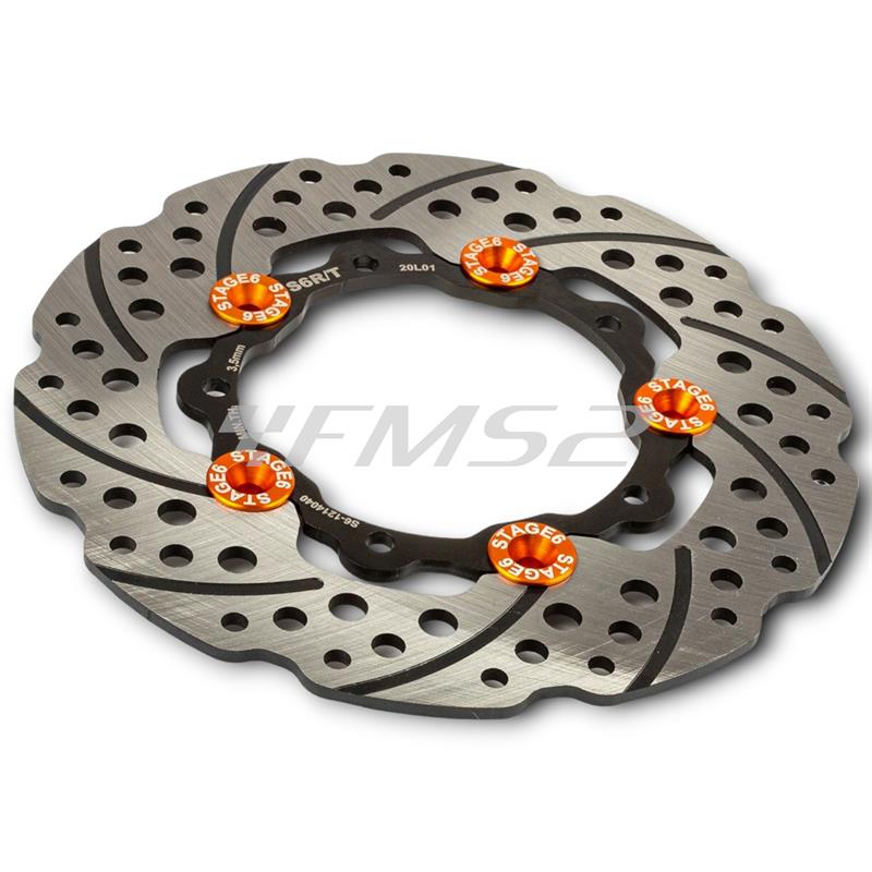 Disco freno anteriore Stage6 RT diametro 200 mm per scooter Zip SP e Vespa, ricambio S61214040