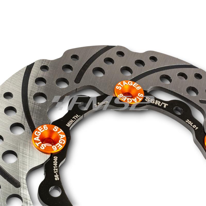 Disco freno anteriore Stage6 RT diametro 200 mm per scooter Zip SP e Vespa, ricambio S61214040