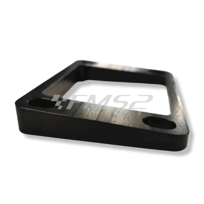 S63318804BK Basetta inclina pacco stage6 in alluminio di colore nero e spessore da 5mm a 9,5 mm e inclinazione da 5° per motori Minarelli AM6 e Derbi