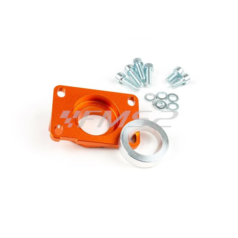 s6-3318812/OR Collettore aspirazione Stage6 R/T highflow 28 per motori Derbi e Minarelli AM6 anodizzato arancio