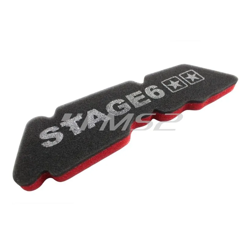 Filtro aria spugna Stage6 Piaggio Gilera, ricambio S635076 S6-35076