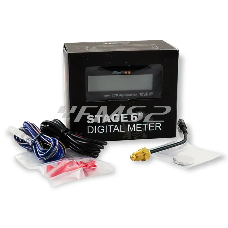 Strumentazione contagiri e termometro stage6 MK2 retro illuminato blu con funzione a 12 volt batteria del veicolo e idoneo a molteplici  applicazioni, ricambio S64031