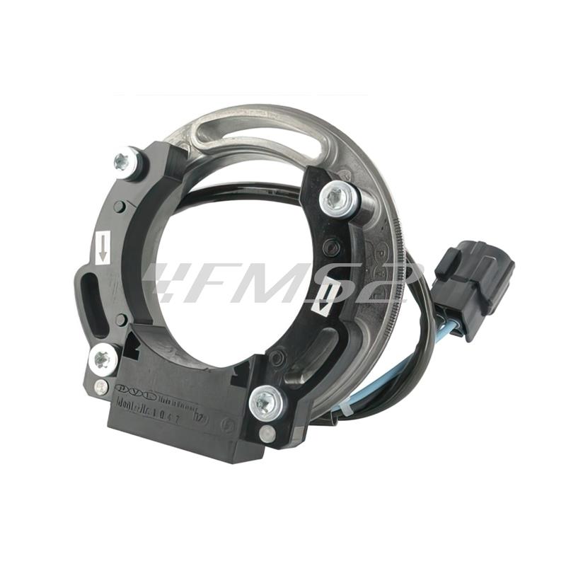 Statore Stage6 R-T completo di cavi elettrici per accensioni a rotore Stage6 per scooter con motore Piaggio e Minarelli orizzontale e verticale, ricambio s645et011