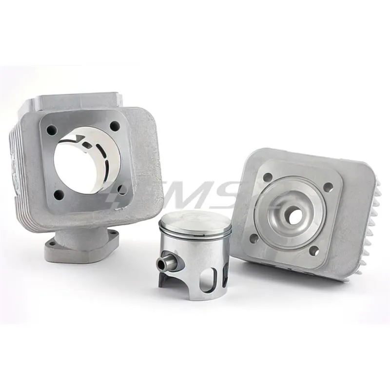 S6-7117100 Gruppo termico stage6 mkII 70 cc in alluminio corsa standard, diametro 47,6 mm, spinotto 10 mm per scooter MBK Booster spirit con motore Minarelli verticale aria