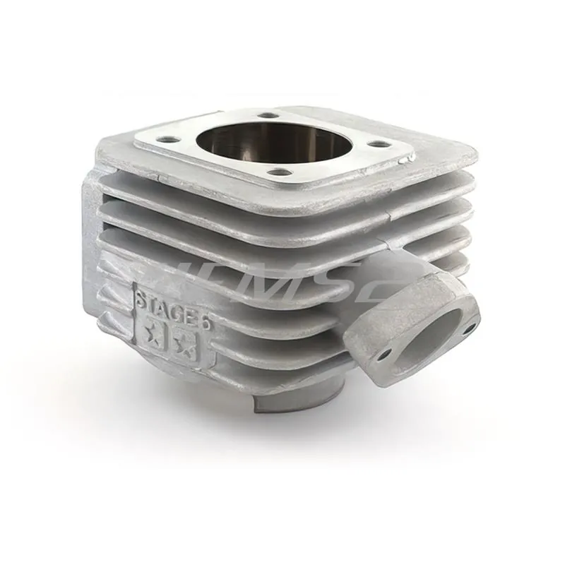 S6-7117100 Gruppo termico stage6 mkII 70 cc in alluminio corsa standard, diametro 47,6 mm, spinotto 10 mm per scooter MBK Booster spirit con motore Minarelli verticale aria