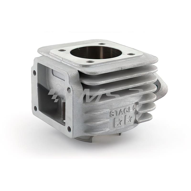 Gruppo termico stage6 mkII 70 cc in alluminio corsa standard, diametro 47,6 mm, spinotto 10 mm per scooter MBK Booster spirit con motore Minarelli verticale aria, ricambio S67117100