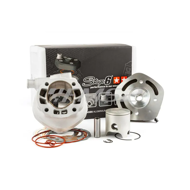 Motore gruppo termico Stage6 Racing mkii 70cc per scooter con motore Minarelli orizzontale a liquido e spinotto da 12mm, ricambio S67416608