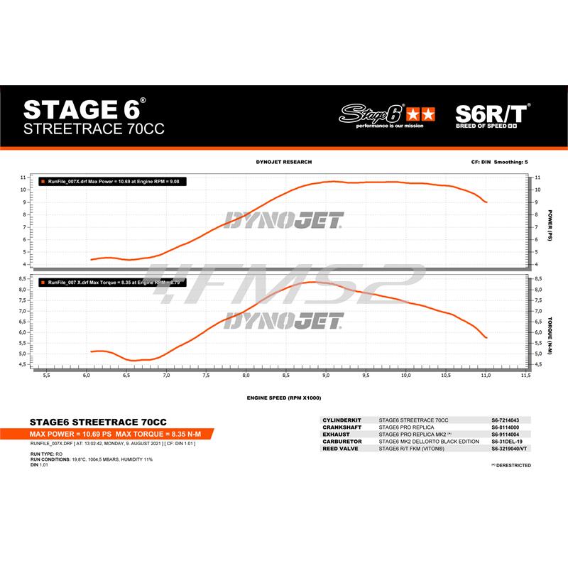 Marmitta stage6 pro replica mk2 con silenziatore arancio per scooter con motore Piaggio raffreddati ad aria e liquido a braccio corto e lungo, ricambio S69114004OR