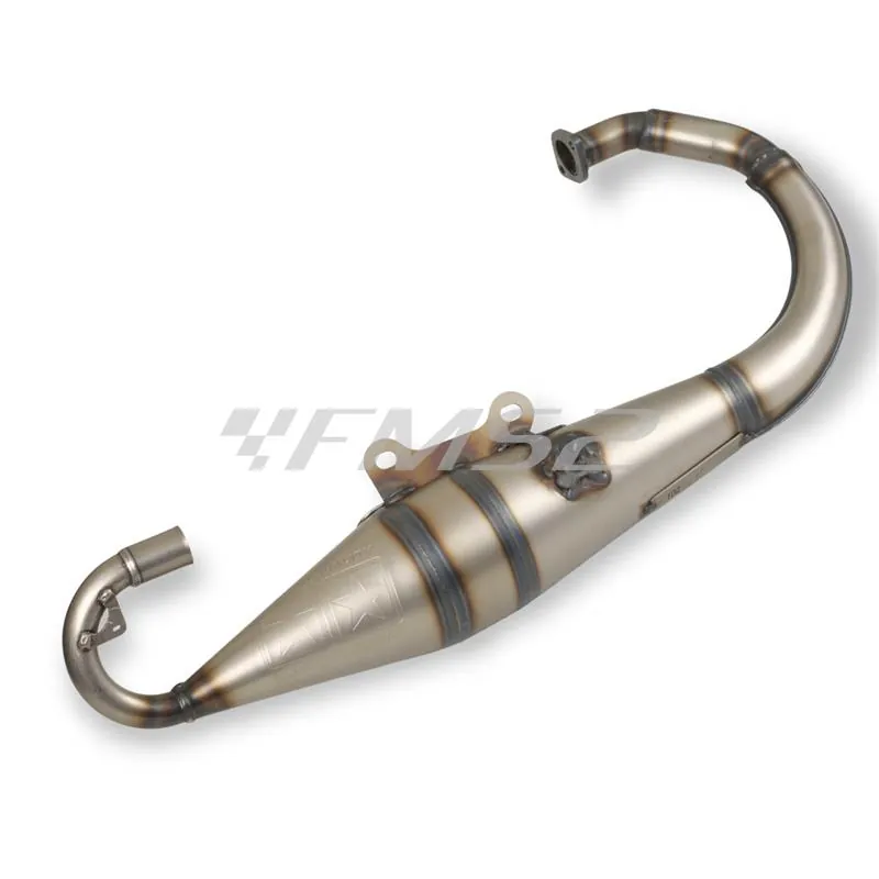 Marmitta stage6 pro replica mk2 con silenziatore nero per scooter Mbk Booster con motore Minarelli verticale raffreddato ad aria , ricambio S69116804BK