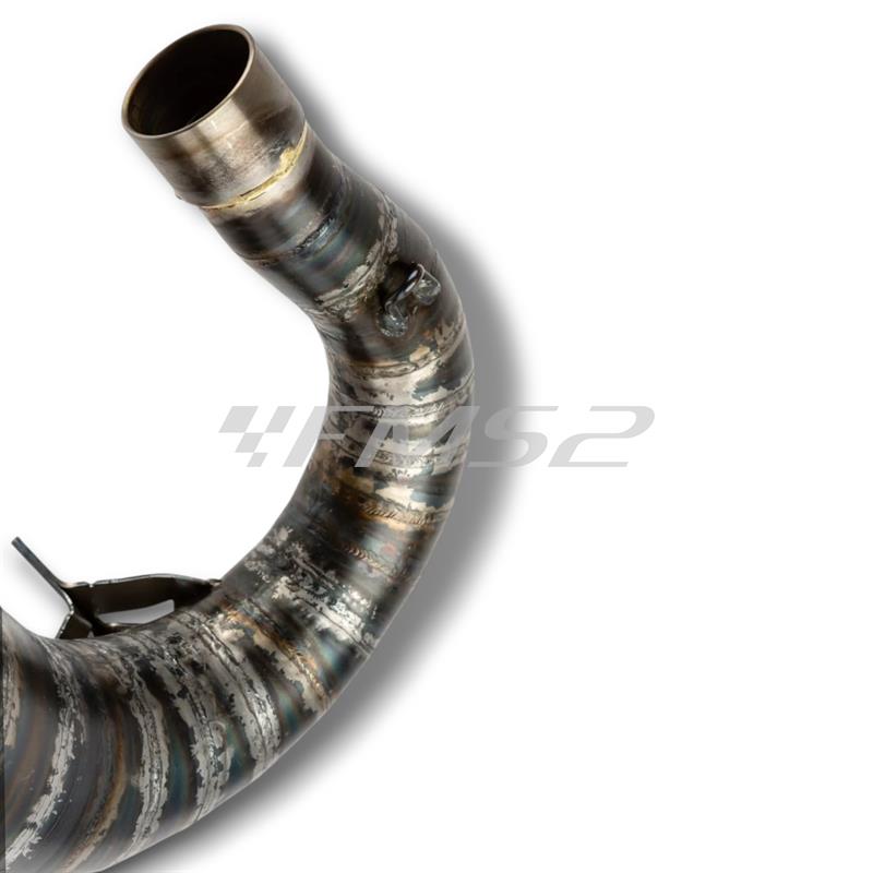 Marmitta stage6 80 e 90 cc completa di silenziatore cnc rosso e nero per hm 50 - vent 50 e beta 50 rr passaggio alto a destra, ricambio S69518805RE