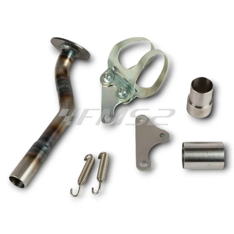 S6-9518805/RE Marmitta stage6 80 e 90 cc completa di silenziatore cnc rosso e nero per hm 50 - vent 50 e beta 50 rr passaggio alto a destra