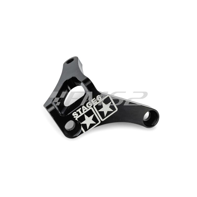 Staffetta ferma tirante frizione Stage6 in alluminio anodizzato nero per motori Minarelli AM6 tutte le versioni, ricambio S6SSP150BK
