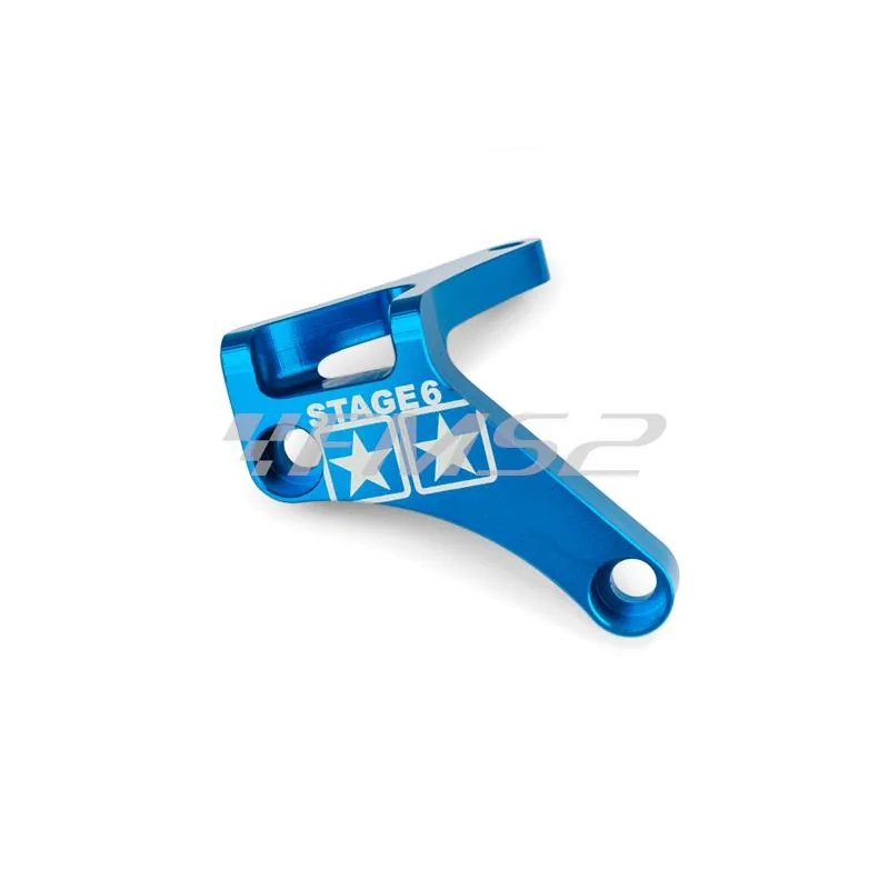 Staffetta ferma tirante frizione Stage6 in alluminio anodizzato blu per motori Minarelli AM6 tutte le versioni, ricambio S6SSP150BL