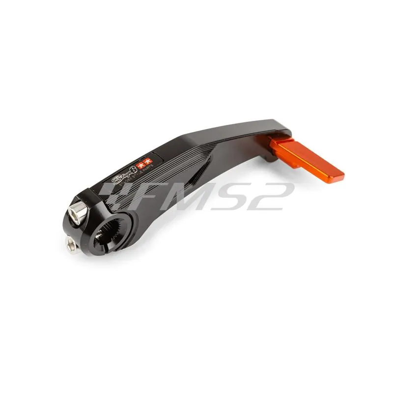 S6-SSP282KS/BK Leva  pedivella messa in moto Stage6 evo mk3 in alluminio di colore nero per scooter con motore Minarelli verticale ed orizzontale braccio lungo
