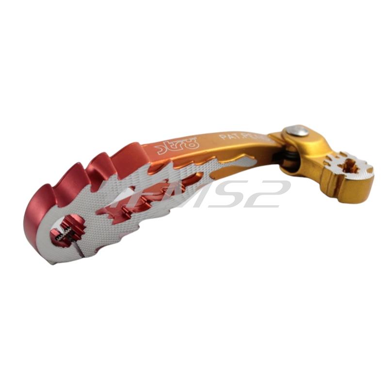 Leva messa in moto str8 modello Flame style per scooter Piaggio - Gilera di colore arancione, ricambio STR8STR02227OR