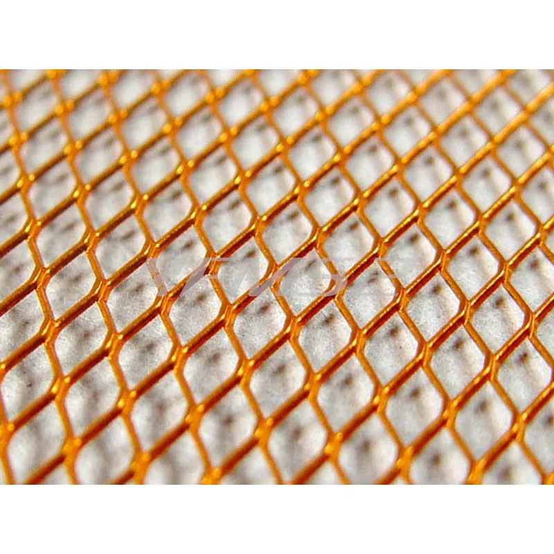 Griglia anodizzata Racing str8 maglia fine con dimensione 30x30cm di colore arancione fluorescente, ricambio STR8STR05036OR