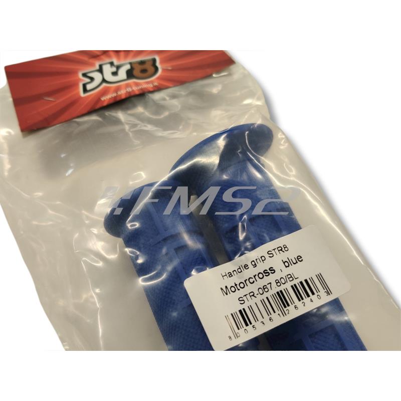 Coppia manopole in gomma blu cross, ricambio STR8STR06780BL