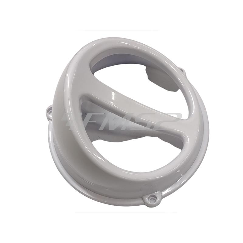 Convogliatore aria STR8 in plastica di colore bianco pastello per scooter con motore  Minarelli verticale e orizzontale raffreddati ad aria, ricambio STR8STR52224WH