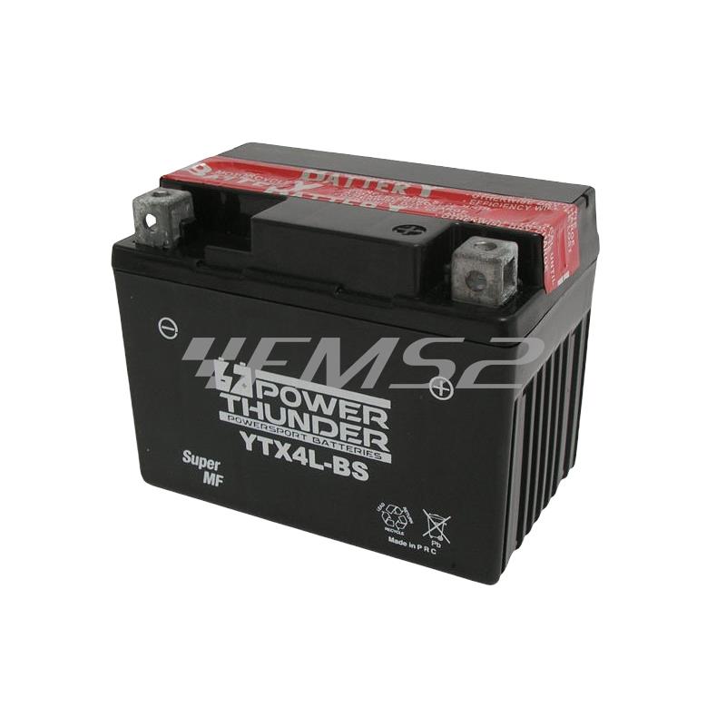 Batteria Yuasa PT YTX4L-BS, 12 Volt - 3 Ah, tipo MF, ricambio 0645039