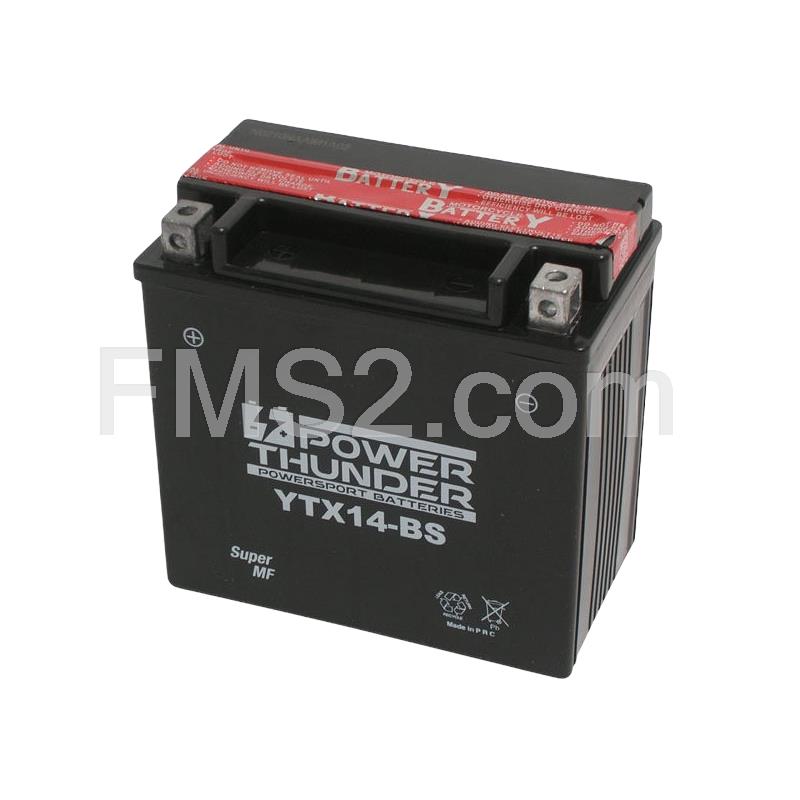 Batteria Yuasa YTX14-BS, 12 Volt - 12 Ah, Power Thunder, ricambio 0645129