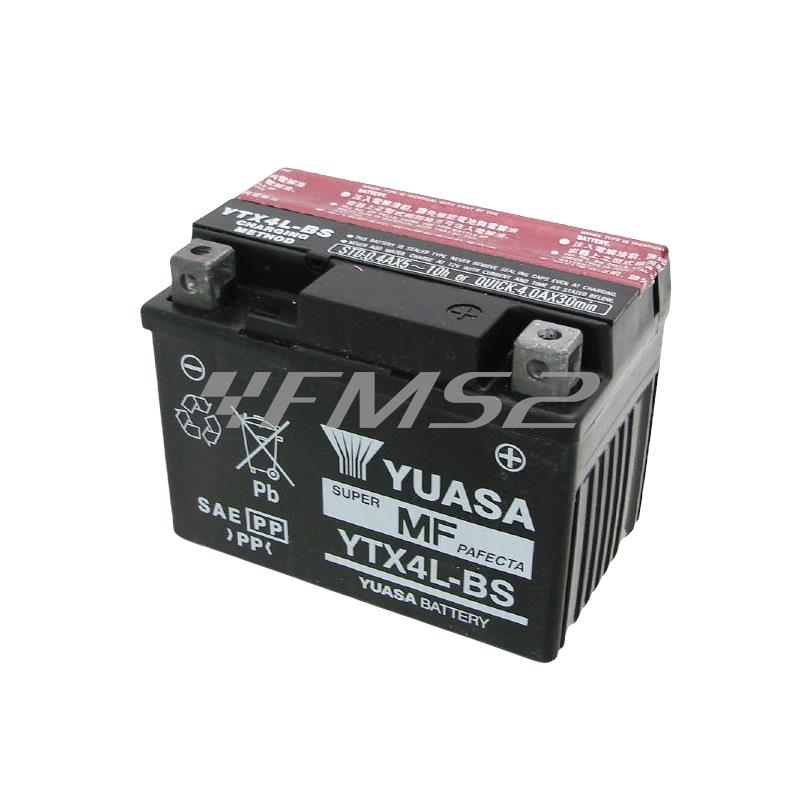 Batteria Yuasa YTX4L-BS 12 Volt - 3 Ah, tipo MF, ricambio 0650390