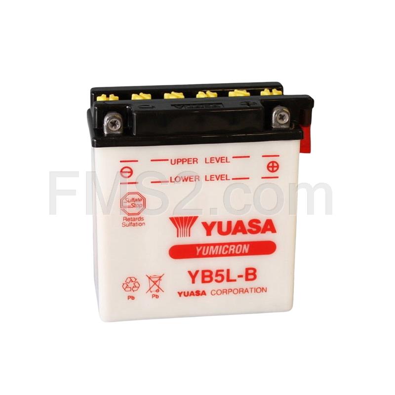 Batteria Yuasa YB5L-B 12 Volt - 5 Ah, speciale avviamento, ricambio 0650534
