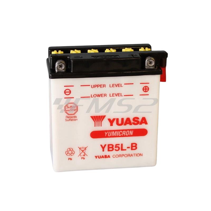 Batteria Yuasa YB5L-B 12 Volt - 5 Ah, speciale avviamento, ricambio 0650534