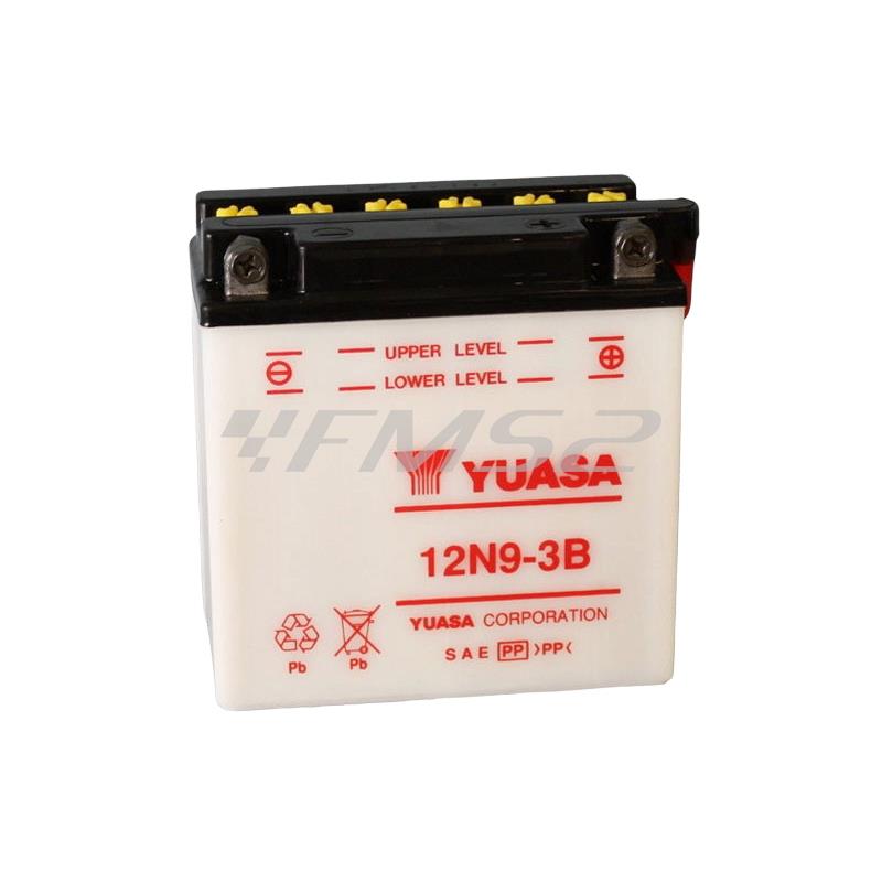 Batteria Yuasa 12N9-3B 12 Volt - 9 Ah, ricambio 0650933