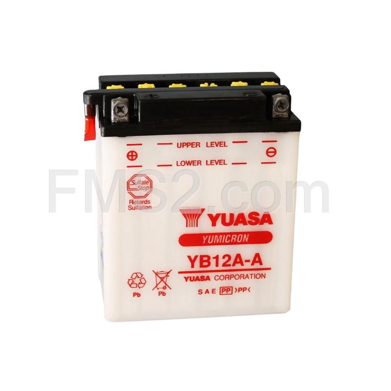Batteria Yuasa YB12A-A, 12 Volt - 12 Ah, ricambio 0651234