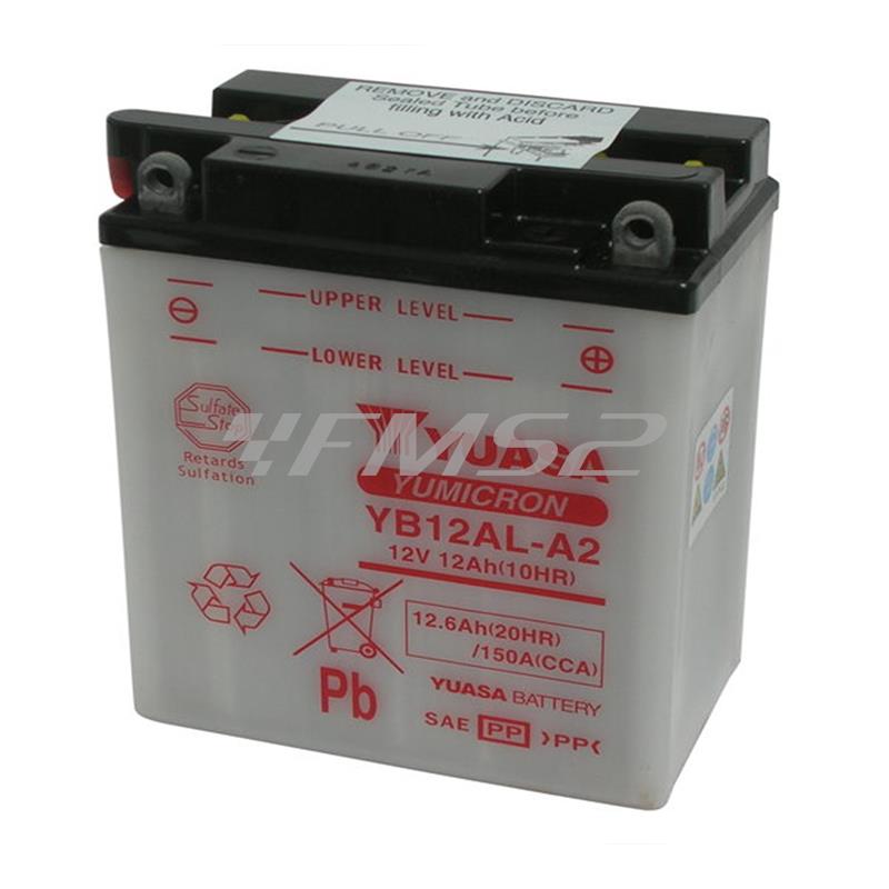 Batteria Yuasa YB12AL-A 12 Volt - 12 Ah, ricambio 06512360