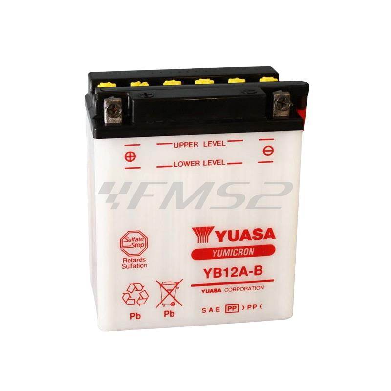 Batteria Yuasa YB12A-B, 12 Volt - 12 Ah, ricambio 0651239