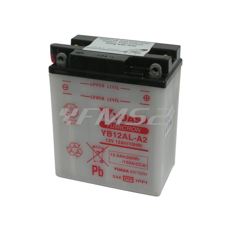 Batteria Yuasa YB12AL-A2, 12 Volt - 12 Ah, speciale avviamento, ricambio 06512400