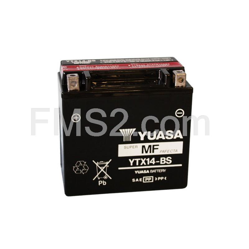 Batteria Yuasa YTX14-BS, 12 Volt - 12 Ah, tipo MF, ricambio 065129