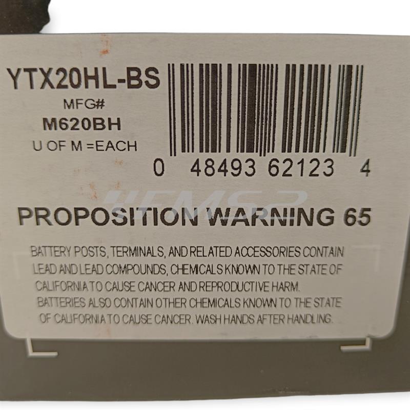 Batteria yuasa ytx20hl-bs 12v-18ah (sigi, ricambio 065185