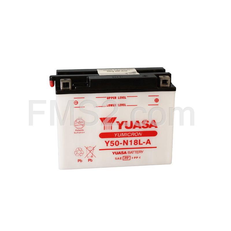 Batteria y50-n18l-a 12 v (volt)-20ah Speciale avviamento (SGR, Denso, Leonelli, Hyflo, Yuasa), ricambio 0652034
