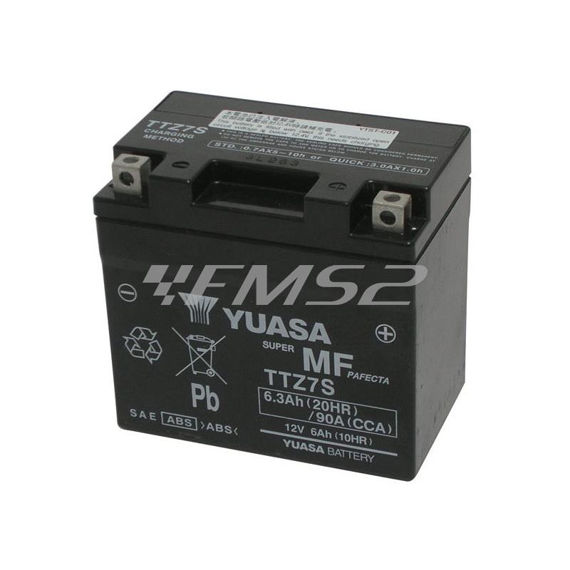 Batteria Yuasa TTZ7-S, 12 Volt- 6 Ah, ricambio 065907