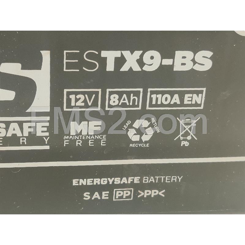 Batteria SGR energysafe YTX9-BS, 12 Volt - 8 Ah, con acido a corredo, ricambio 068099