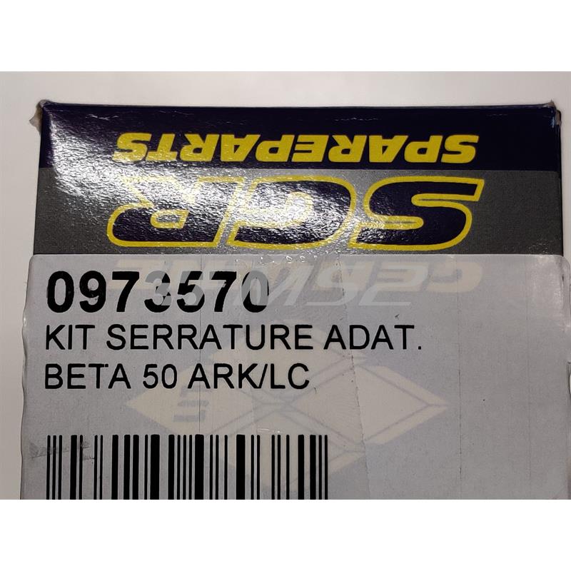 Kit serrature blocchetto accensione e sella SGR per scooter Beta ARK 50 raffreddati ad aria e liquido prodotti dal 1996 al 2013, ricambio 0973570