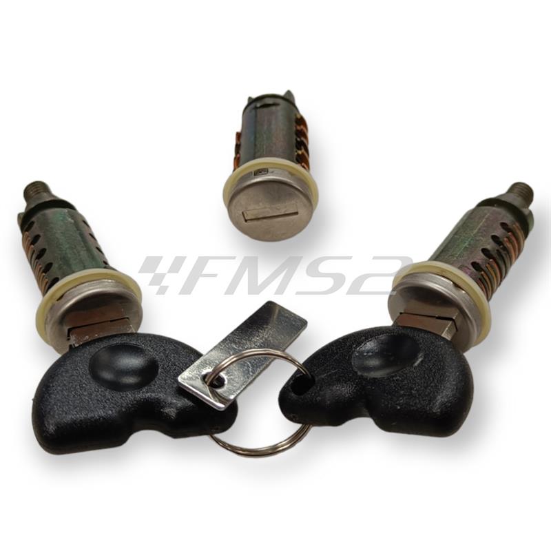 Kit serratura (3 pz) adattabile Piaggio Hexagon, ricambio 0973613