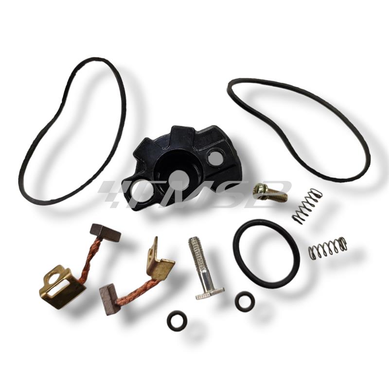 Set portaspazzole per motorini avviamento Mitsuba SM18 a 2 spazzole con supporto in plastica con molle e O-ring per scooter e maxi moto Honda e Yamaha, ricambio 174202