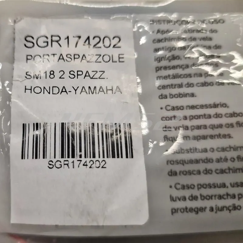 Set portaspazzole per motorini avviamento Mitsuba SM18 a 2 spazzole con supporto in plastica con molle e O-ring per scooter e maxi moto Honda e Yamaha, ricambio 174202