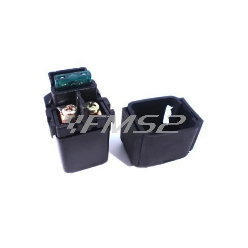 Teleruttore avviamento con forma quadrata da 12 Volt e 150 Ampere completo di fusibile da 30 Ampere e attacco a 4 faston per moto e scooter Honda (SGR), ricambio 178755