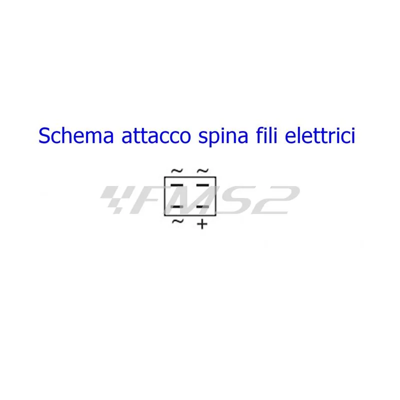 Regolatore di tensione a 12 volt e 35 ampere trifase C.C e attacco a 4 faston per maxi moto Yamaha XT600E, FZR 600 (SGR), ricambio 179204