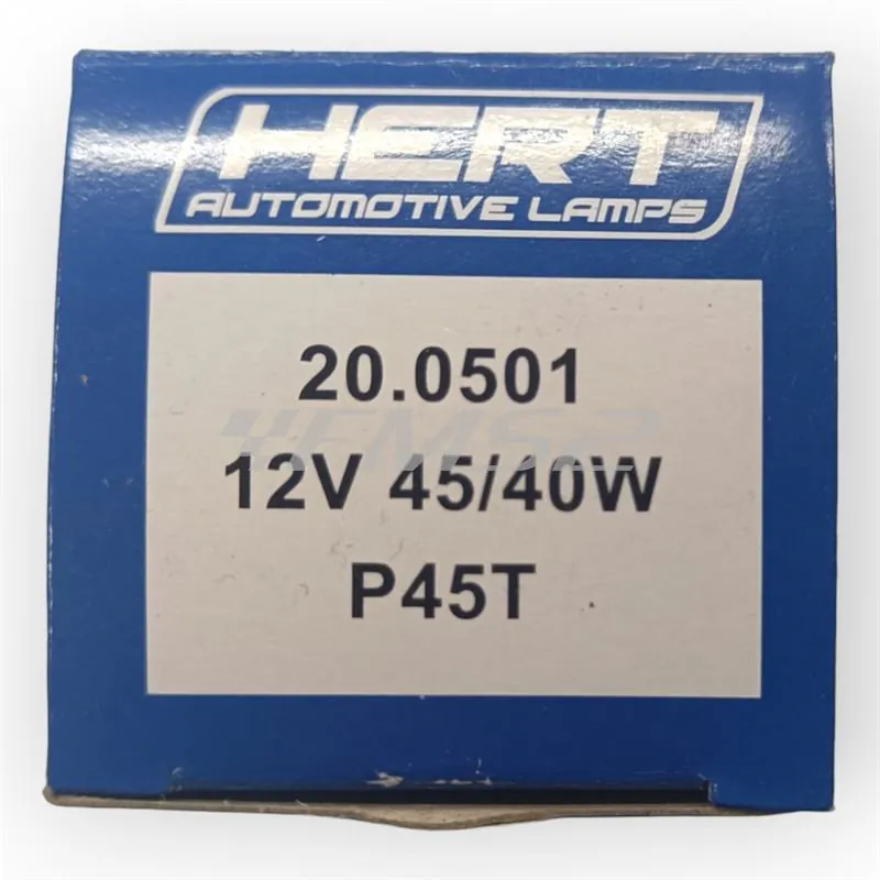 Lampadina hert asimmetrica 12v-45/40w p45t, ricambio 200501