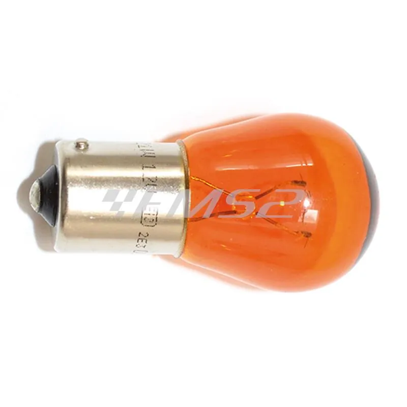 Lampadina SGR 12 Volt 21 Watt BAU15S, monoluce colore arancione, ricambio 201249
