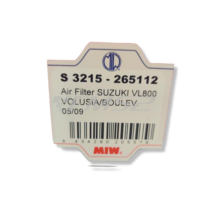 Filtro aria miw suzuki vl800c intruder/v, ricambio 265112